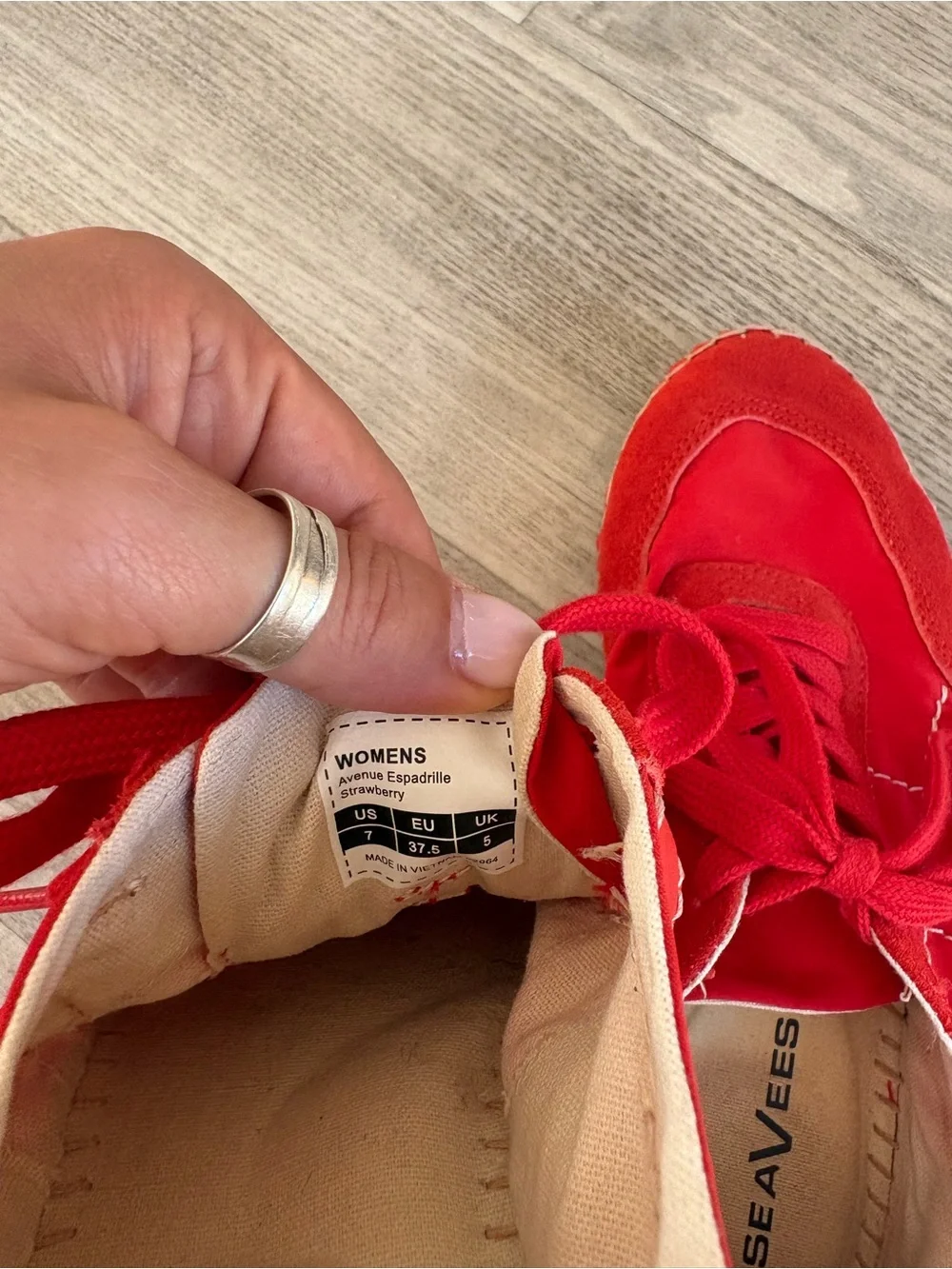 Seavees Avenue Espadrille sneakers in strawberry red